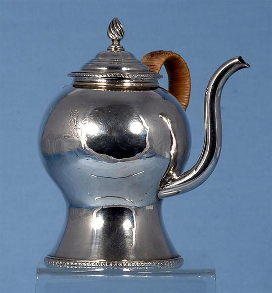 A rare George III silver Argyll, by Walter Brind, Height 140mm, gross weight: 8.4oz/264grms